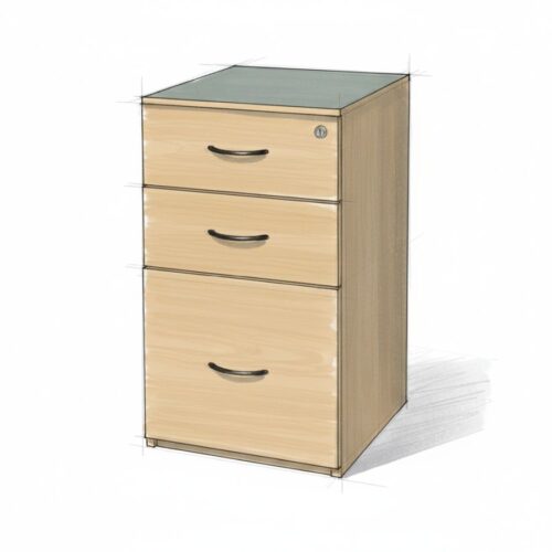 Standard Desk Height Pedestal 2DF