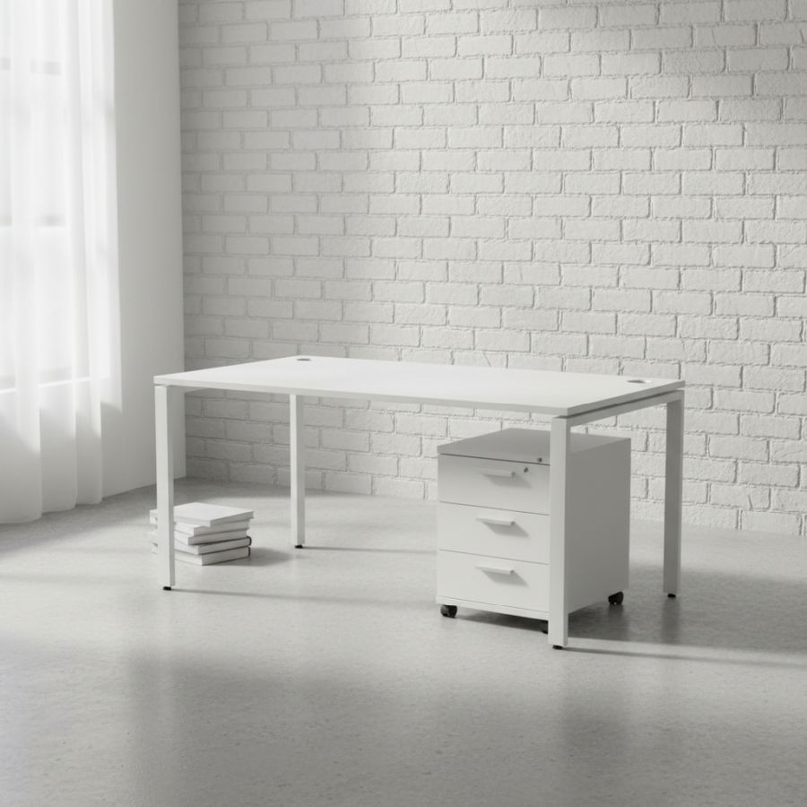 Evolution Desk with Mobile Desk Storage